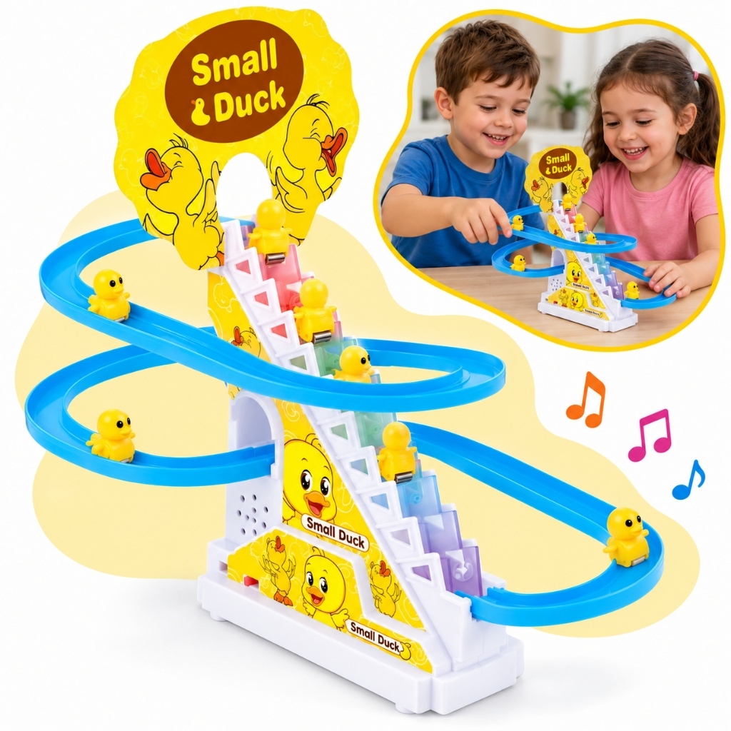 Brinquedo Infantil Pista Patinho Musical Escorrega Com Música Educativo Interativo Crianças Kizumba