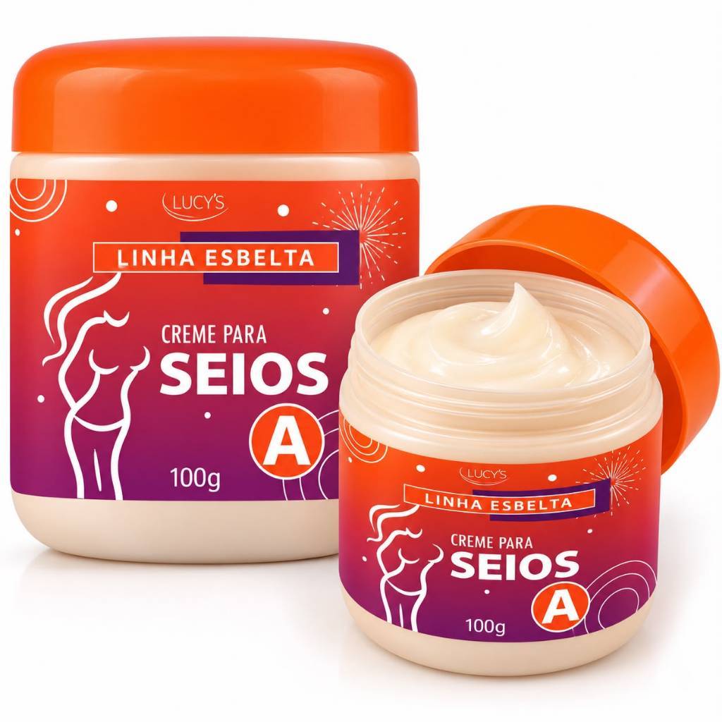 Creme Seios A Auxilia no Aumento dos Seios com Commipheroline e Adipofill Lucy's 100g.