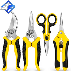 Kit 4/3 de Tesoura de Poda Tesoura Super Afiada para Jardinagem Lâminas de Aço Inoxidável
