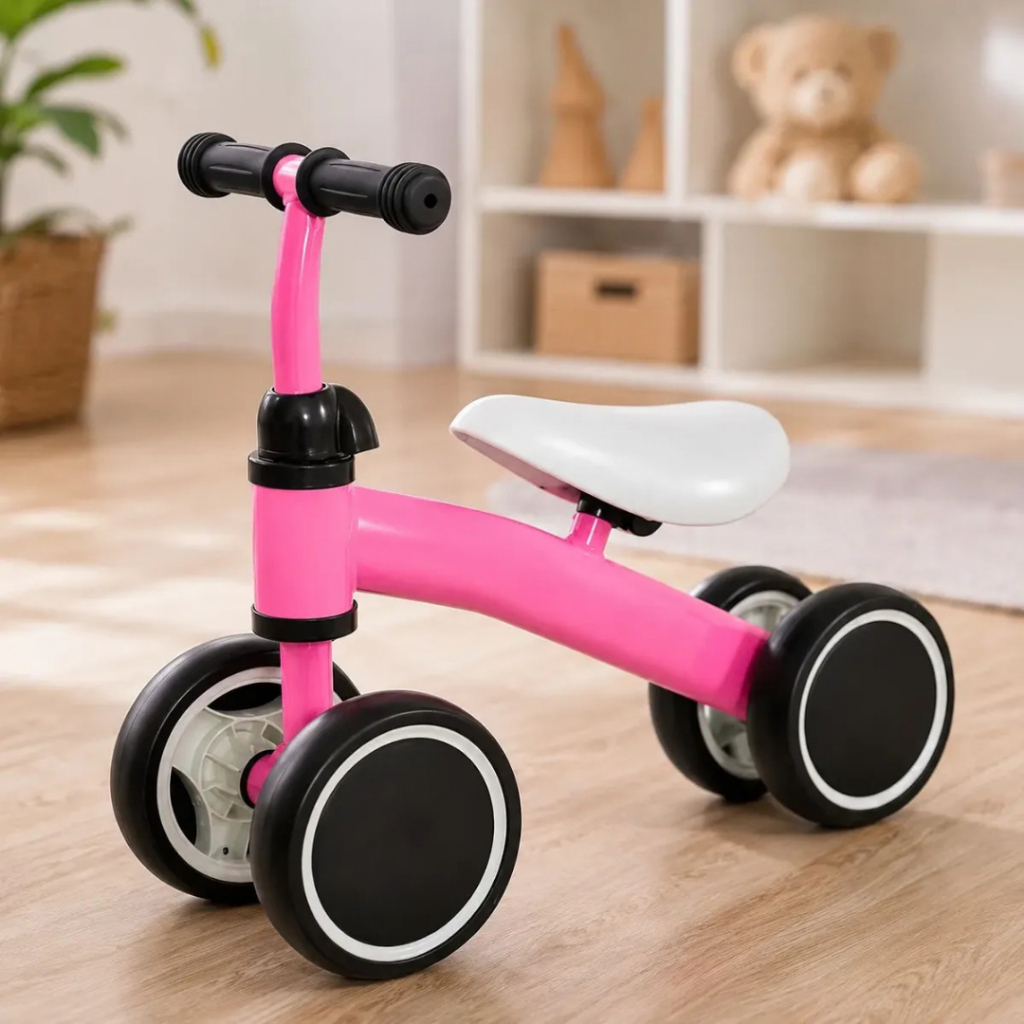 Bicicleta bike de Equilíbrio Bebês Crianças Andador baby Infantil Sem Pedal 4 Rodas - quadriciclo seguro estabilidade