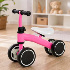 Bicicleta bike de Equilíbrio Bebês Crianças Andador baby Infantil Sem Pedal 4 Rodas - quadriciclo seguro estabilidade