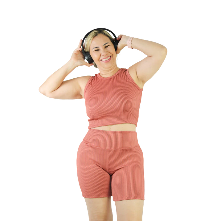 Conjunto Fitnes Canelado Ribana 3D Ideal Para Praticar Esportes Conjunto Elegante Feminino — imagem 1