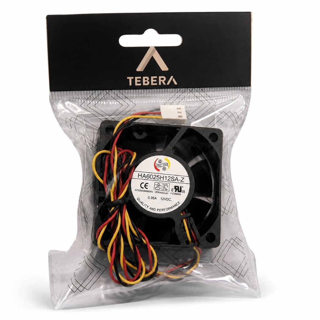 Microventilador Cooler 60x60x25mm 12V - TEBERA - Silencioso e Potente