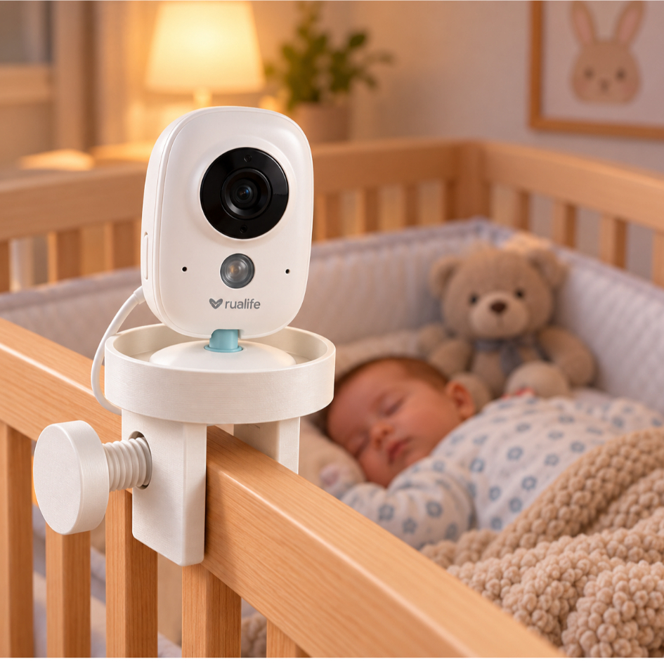 Suporte Ajustável para Babá Eletrônica Câmera de Bebê para Berço até 35mm