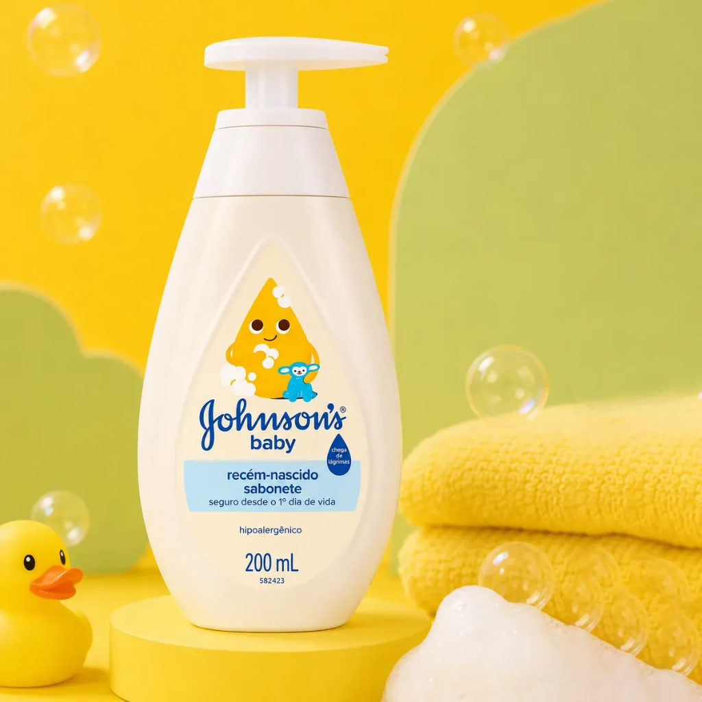 SABONETE LÍQUIDO JOHNSONS BABY RECÉM NASCIDO 200ML — imagem 2 de 2