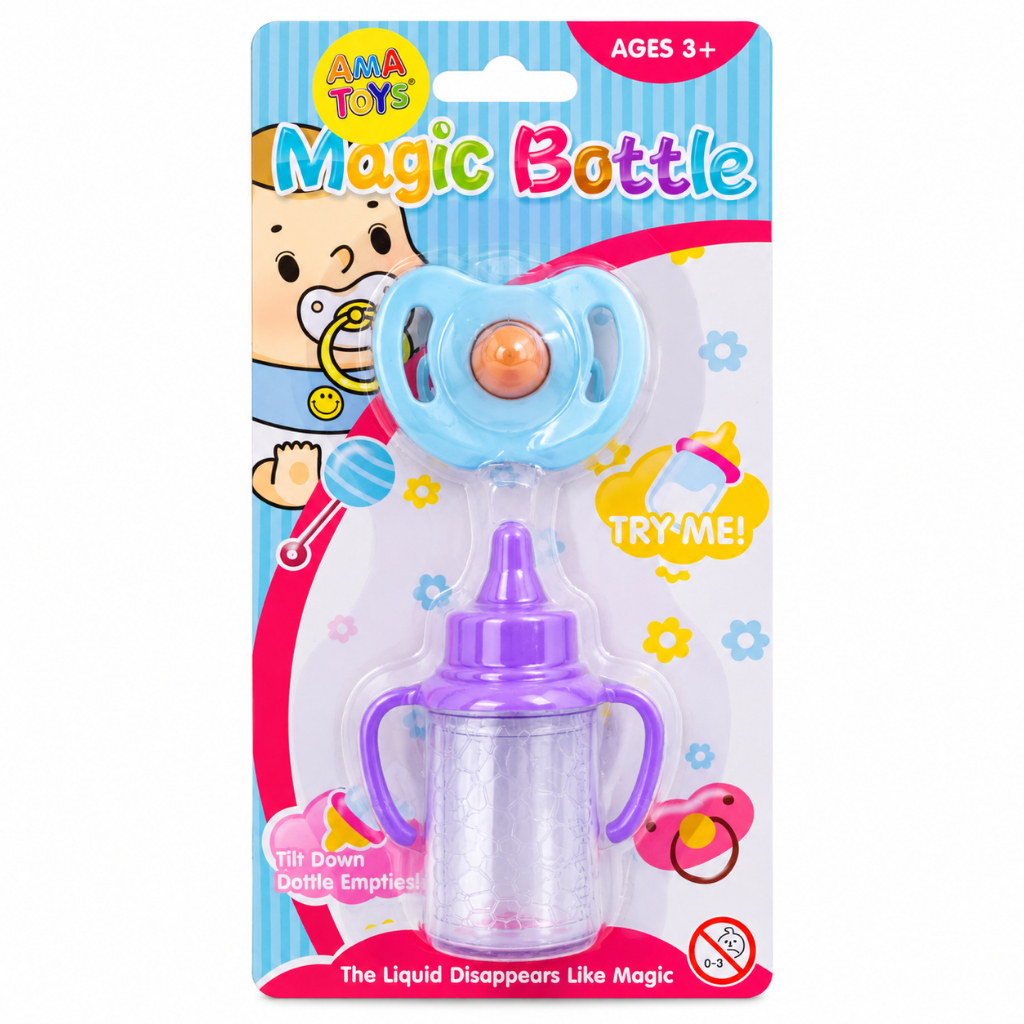 Kit Mamadeira Mágica E Chupeta Acessório P/boneca Brinquedo