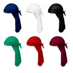Durag Dureg Waves Bandana Cetim Silky Hip Hop Trap Rap Unissex Preta Branca Vermelha Azul Verde