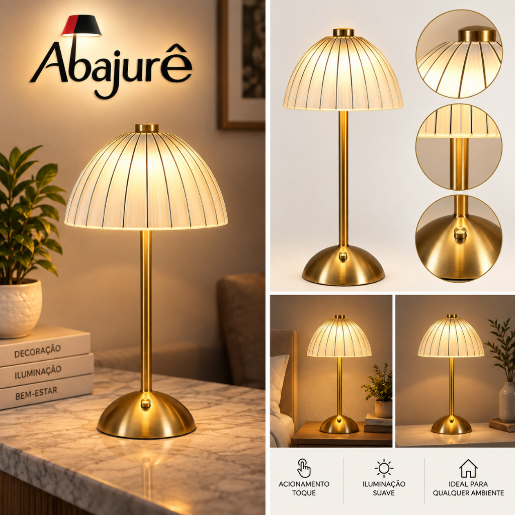 Abajur De Mesa Luminária De Mesa Luz Noturno Moderno Vidro Vintage Quarto Restaurante Bar Cabeceira