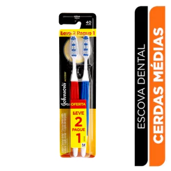 Escova Dental Johnson's Reach Acess Media Leve 2 Pague 1 - Cores Sortidas