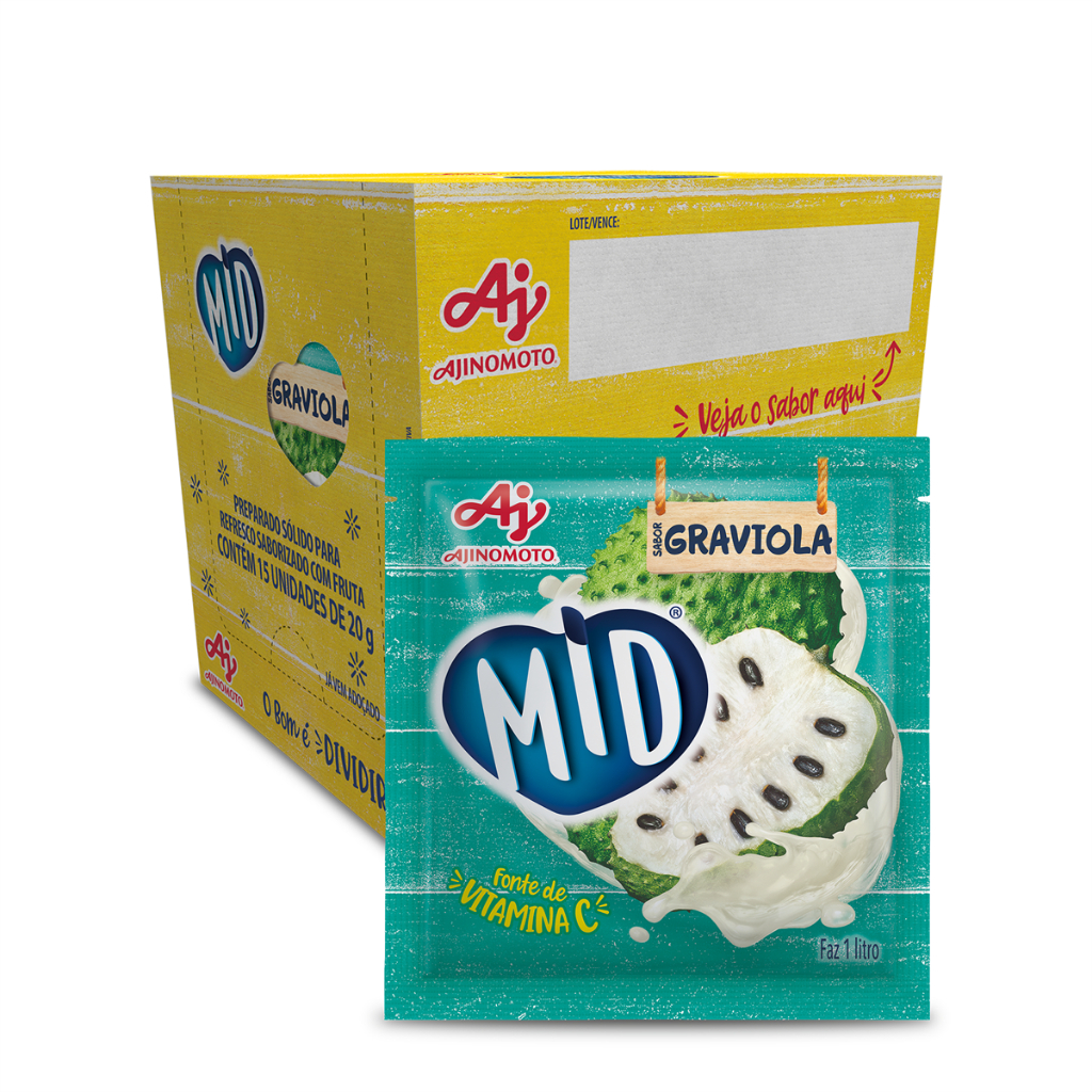 Imagem Kit Refresco em Pó MID® Graviola 15x20g - Ideal para Lanches, Festas e Churrascos