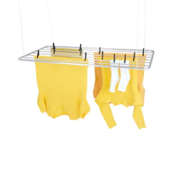 Varal de Teto Alumínio Mor 1,20m 9,3m 14kg com Kit de Instalação