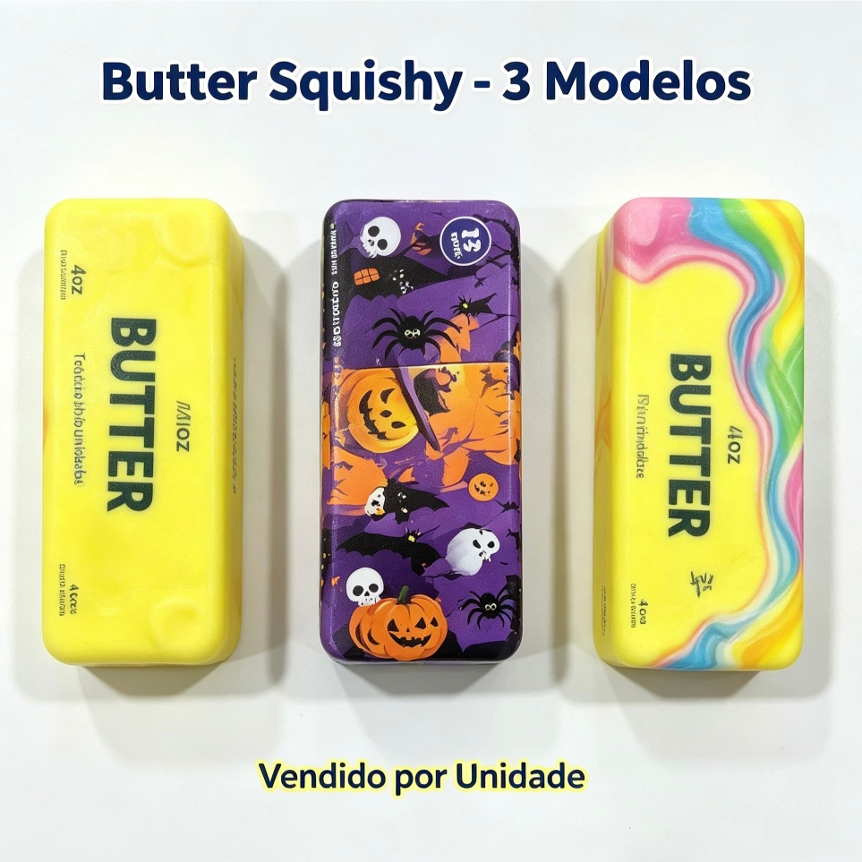Brinquedo Squishy Manteiga Anti‑Estresse, Brinquedo Apertar Macio Slow Rising, Alívio Ansiedade, Presente Criança