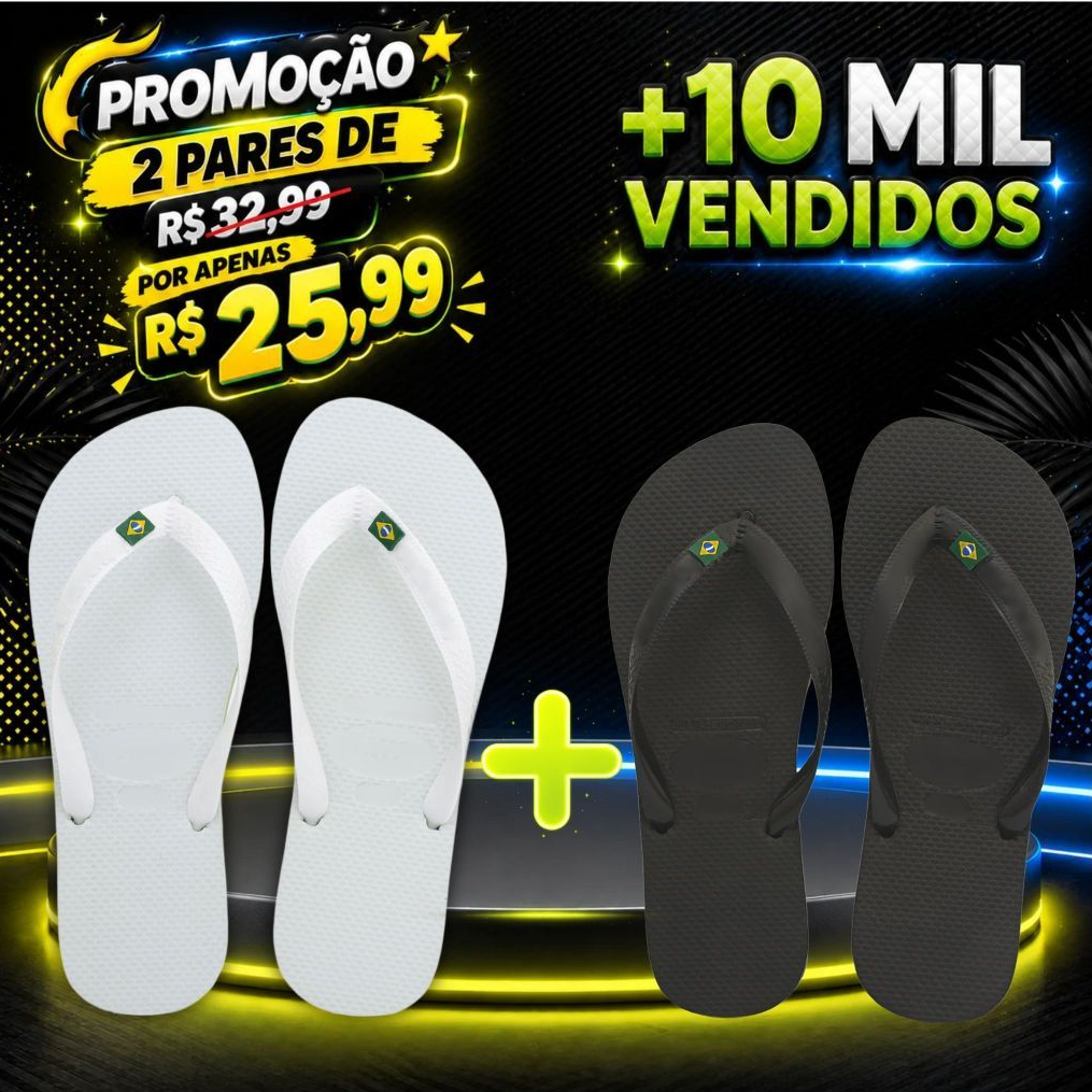 Chinelos Masculino e Feminino do Brasil Borracha Anti-Derrapante SEM MARCA