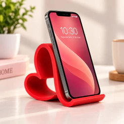 Suporte para Celular de Mesa Coração Porta Smartphone Leve e Ergonômico