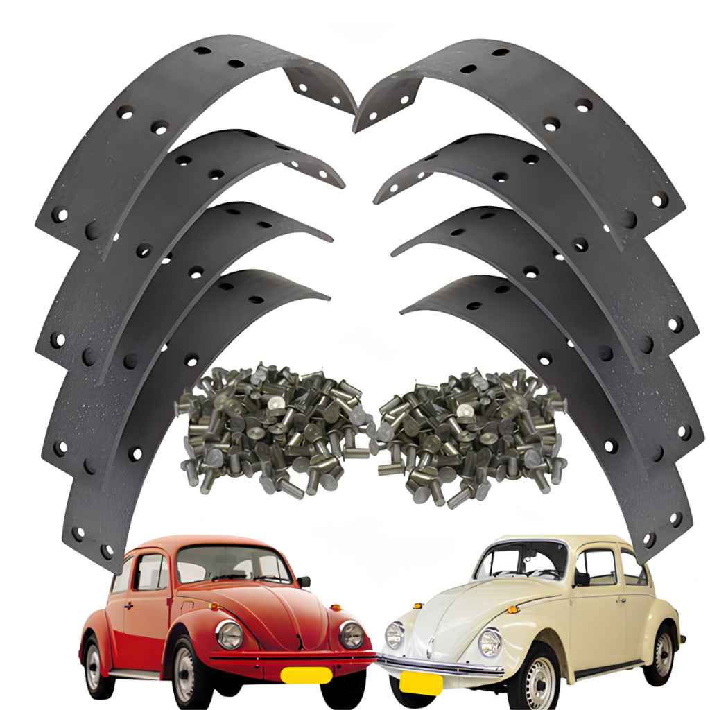 Kit Lonas de freio Fras-Le rodas dianteiras + rodas traseiras c/rebites Fusca roda 4 furos