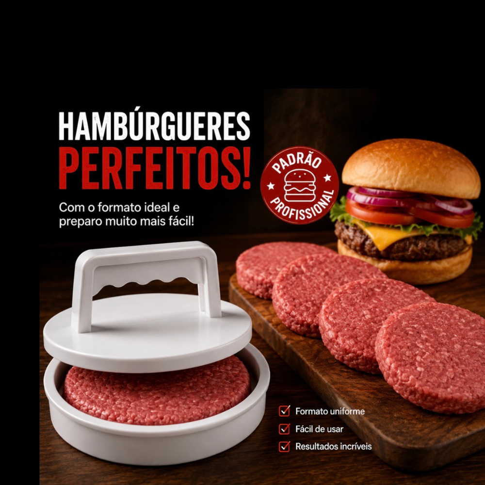 Modelador Para Hamburguer Artesanal Molde Forma Redonda