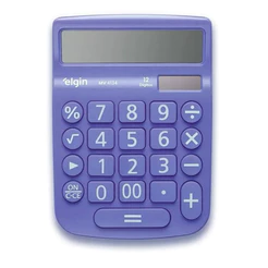 Calculadora Elgin- 12 Dígitos Função Correção Azul