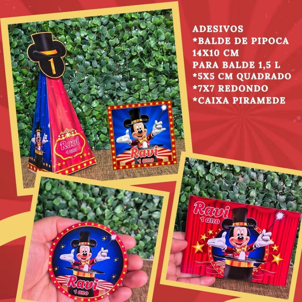Caixa Pirâmide e adesivos