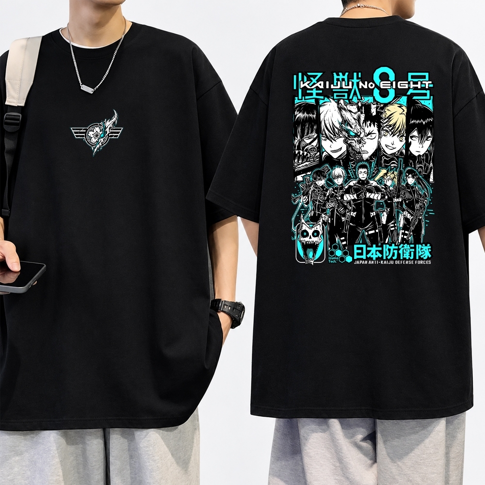 Camiseta Anime Kaiju N8 Personagens Otaku Geek Nerd 100% Algodão Várias Cores Estampada Unissex Plus Size