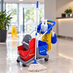 Carrinho de Limpeza 50 Litros Balde Espremedor De Água Carrinho De Limpeza Pesada Balde Espremedor