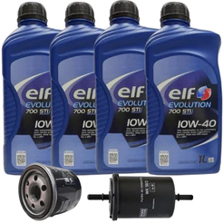 Kit Revisão 4 Litros Óleo Elf 10W40 Semissintético 1 Filtro Óleo 1 Filtro Combustível Clio Kangoo Symbol Motor 1.0 Todos