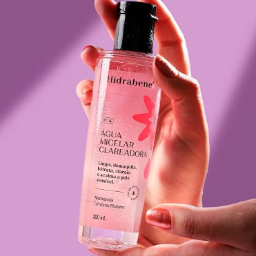 Água Micelar Clareadora Hidrabene Niacinamida Demaquila Limpa Hidrata Acalma Pele Sensível 200ml · foto 2