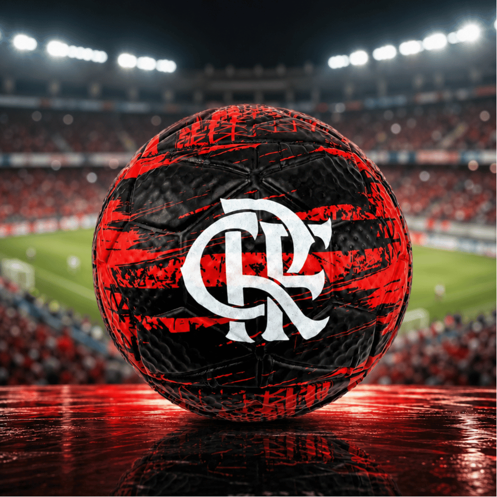 Mini Bola do Flamengo Original Licenciada - Produto Oficial Mengão para Torcedor Rubro-Negro Campeão