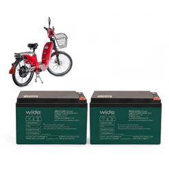 kit 2 Baterias Ciclo Profundo Bikelete 12v 15ah Para Bicicleta Elétrica Scooter