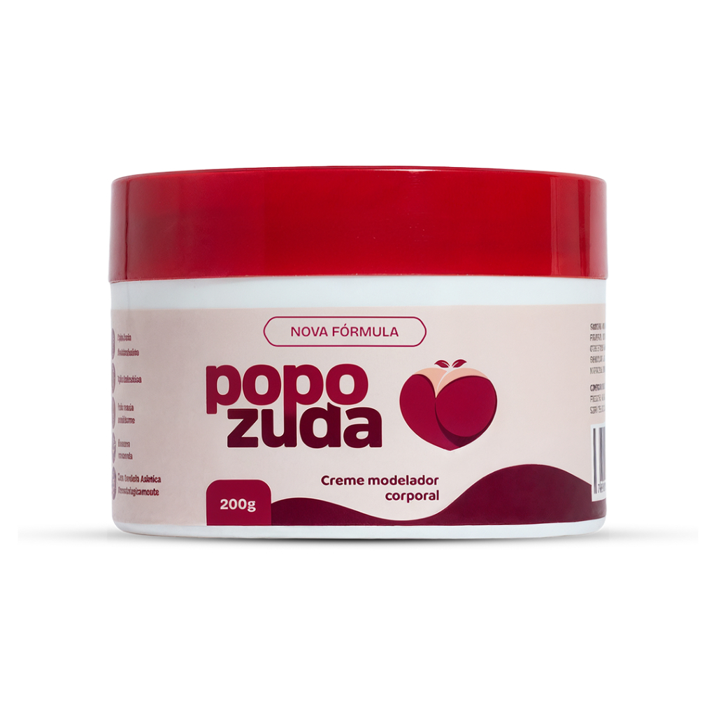 Popozuda Creme Corporal Termoativo para Estrias e Celulite 200g Efeito Aquecimento
