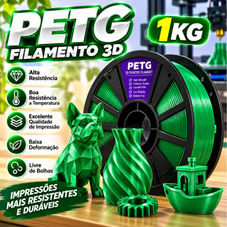Filamento 3D PETG 1kg 1,75mm impressão Masterprint Premium varias cores 3d