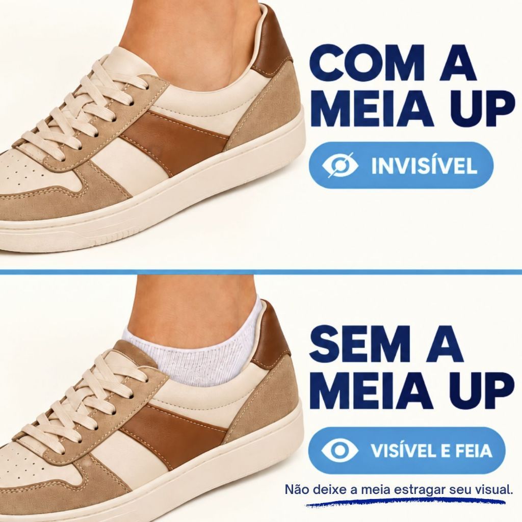 Kit 3 Meia Algodão Invisível Sapatilha Unissex Masculina Feminina Respirável Silicone no Calcanhar Confortável — imagem 2 de 2