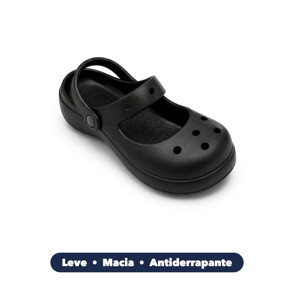 Babuche Feminino Sandália Chinelo EVA Leve Confortável Antiderrapante Tira Ajustável Fechado Casual Yvate 2315