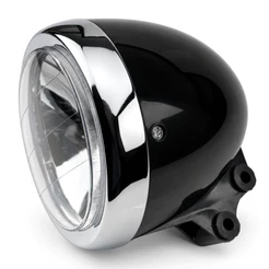 Farol Completo Preto Adaptável Mirage 150 Kansas 150 Com Lampada E Chicote