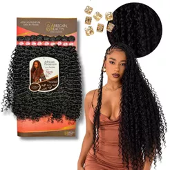 Cabelo Tela Entrelace Samba Fibra Bio Protein 70cm Volumoso Cacheado E Macio Aspecto Natural African Beauty 70cm
