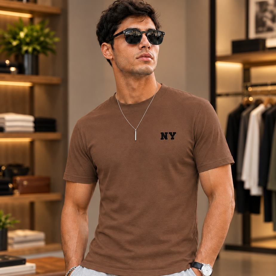 Camiseta Masculina NY New York Streetwear Algodão Premium Casual