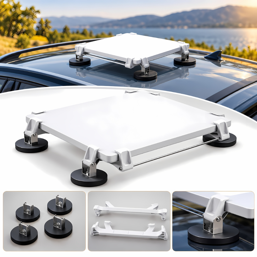Suporte Magnético Starlink Mini para Carro com 4 Bases de Ímã Fixação no Teto Metálico Suporte de Antena LUMIVILLE