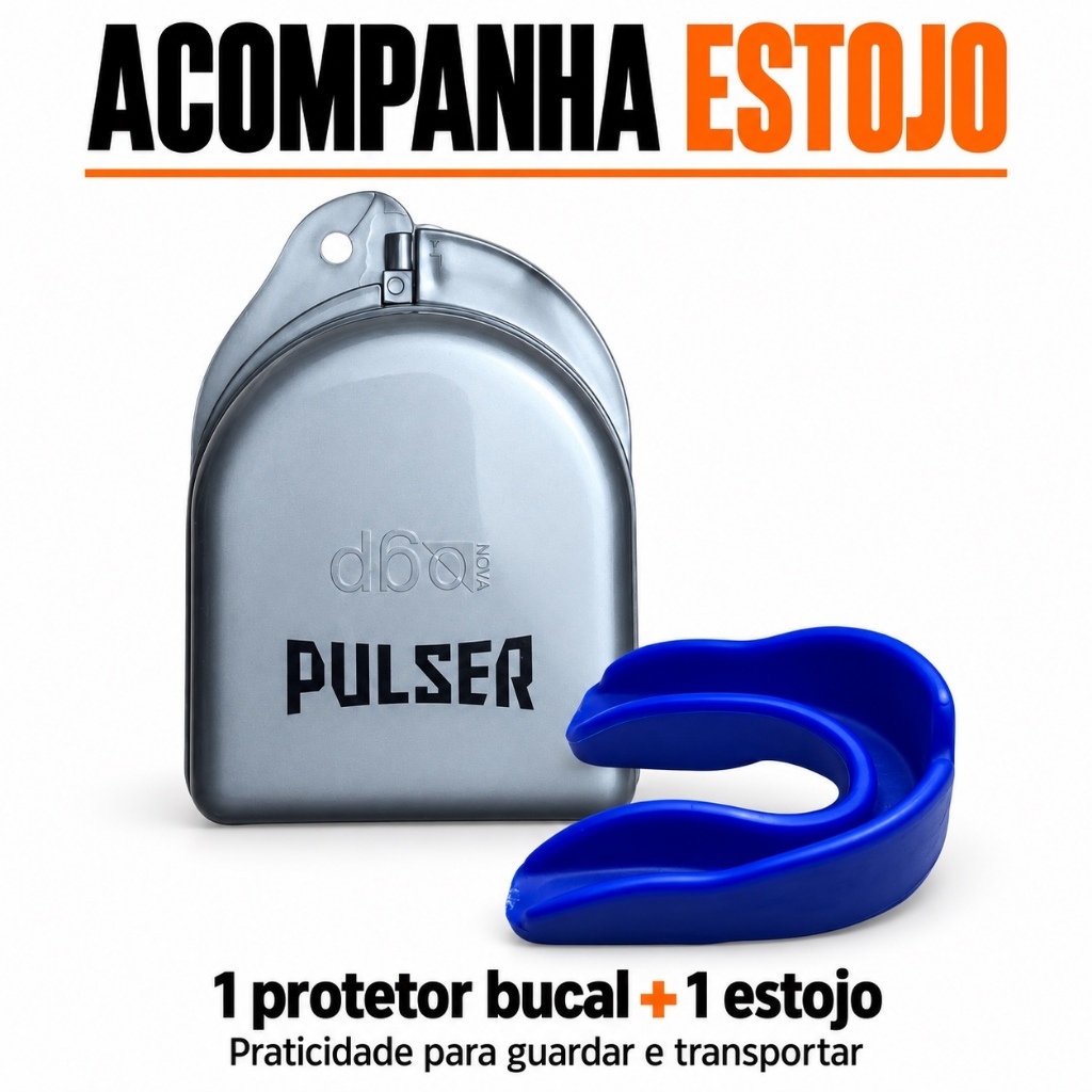 Protetor Bucal Simples com Estojo Lutas Muay thai Boxe Jiu Jitsu Kickboxing Pulser — imagem 2 de 2