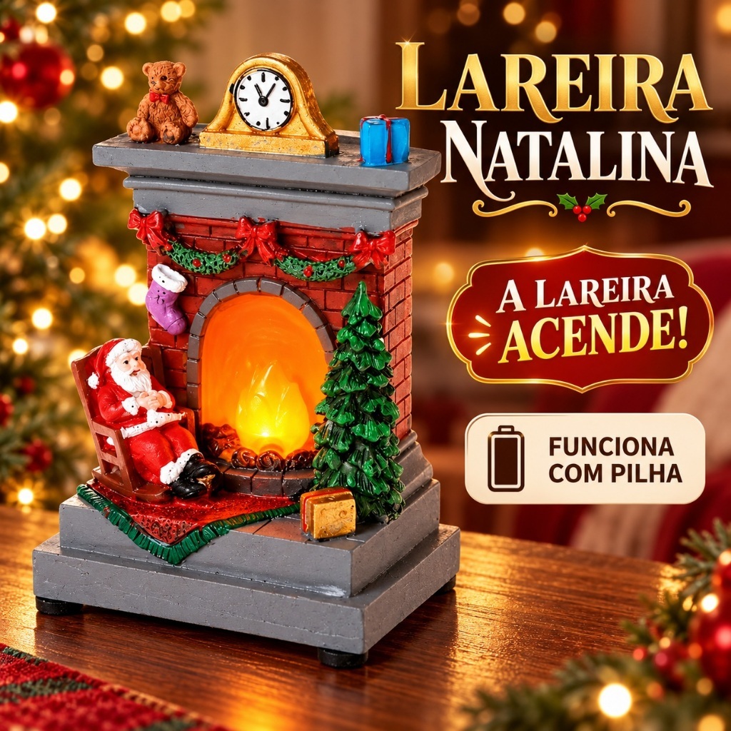 ENFEITE DE NATAL CASINHA DE NATAL COM LED CENTRO DE MESA TRENZINHO ACABAMENTO EM RESINA LUXO VARIOS MODELOS