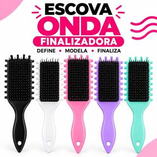 Escova Onda Finalizadora para Cabelos Cacheados e Crespos – Define, Modela Cachos e Ajuda a Reduzir o Frizz