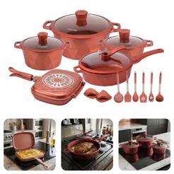 Jogo De Panelas London Antiaderente 17 Peças + Utensílios em Silicone Premium