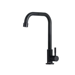 Torneira Para Cozinha Em Aço Inox 304 Fosco Tinguá Pingoo - Preto