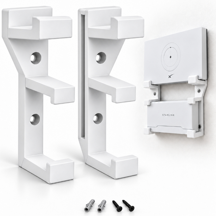 Suporte Starlink Gen 3 Slim de Parede para Roteador e Fonte