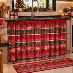 Cortina para Pia de Cozinha Decorativa para Armário e Balcão Estampada - Entre Fios Casa&Enxovais