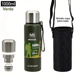 MODUS Garrafa térmica esportiva Aço Inoxidável Portátil Copo Com Bolsa 1000ML