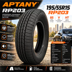 Pneu 195/55R15 Aptany RP203 85V Aro 15 Gol Fox Voyage Polo Fiesta Ka