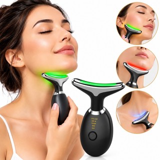 Massageador Facial E Pescoço Led Ems Antienvelhecimento Golfinho.