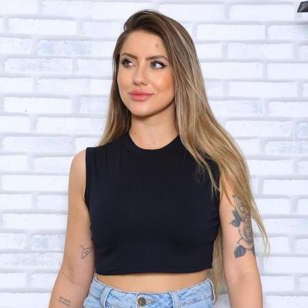 Kit 10 Top Cropped lindo gola alta tamanho único moda blogueira  blusinha fitness academia