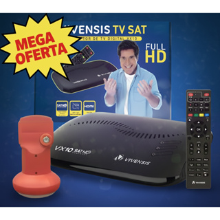 Kit Receptor De Tv Vivensis VX10 TV Sat + Lnbf Simples Vivensis Original Nova Parabólica em Oferta na Shopee