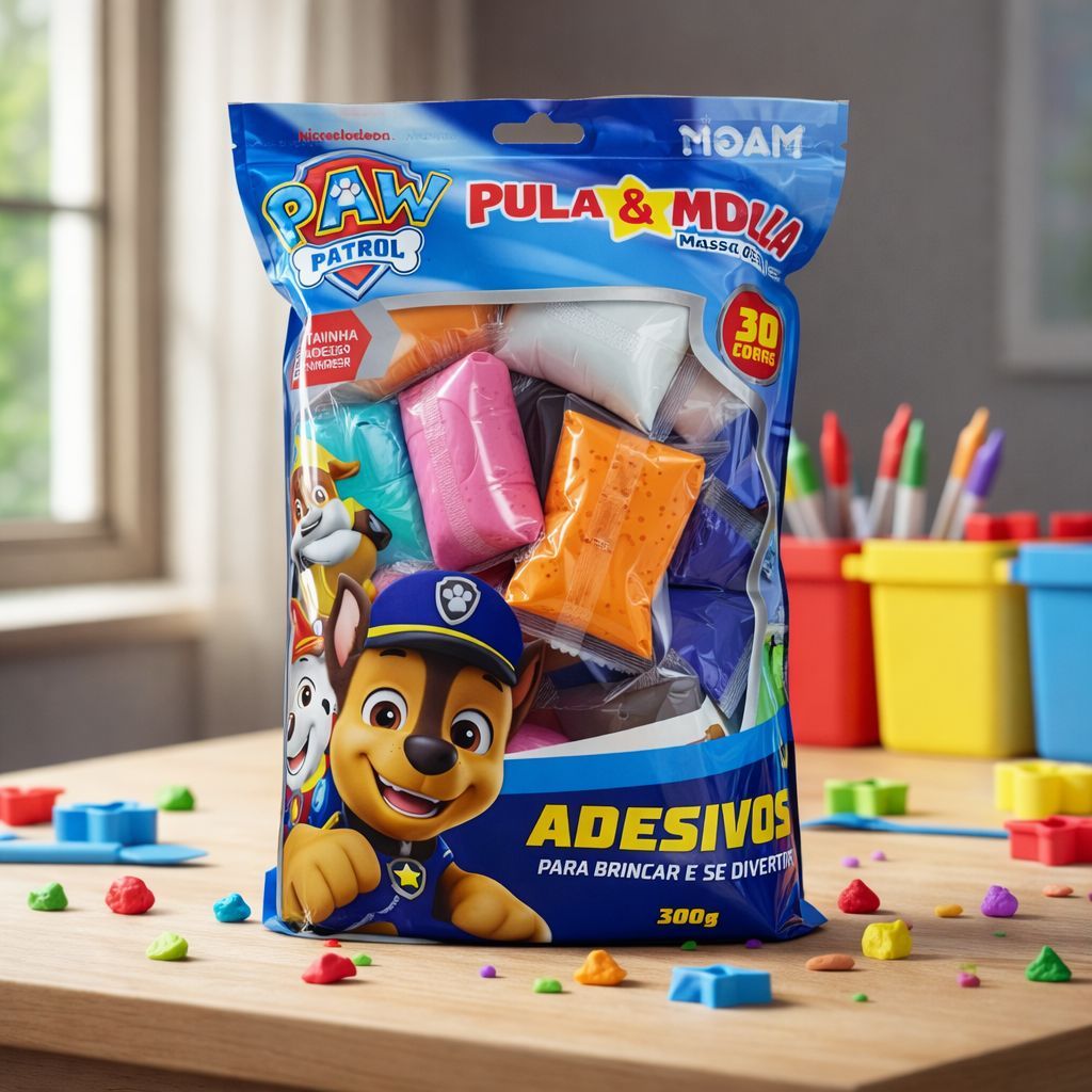 Massinha Modelar E.V.A Pula e Molda 15 ou 30 Cores Leve Elastica