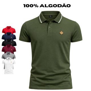 Camisa Masculina Gola Polo 100% Algodão Basica Varias Cores Promoção em Oferta na Shopee